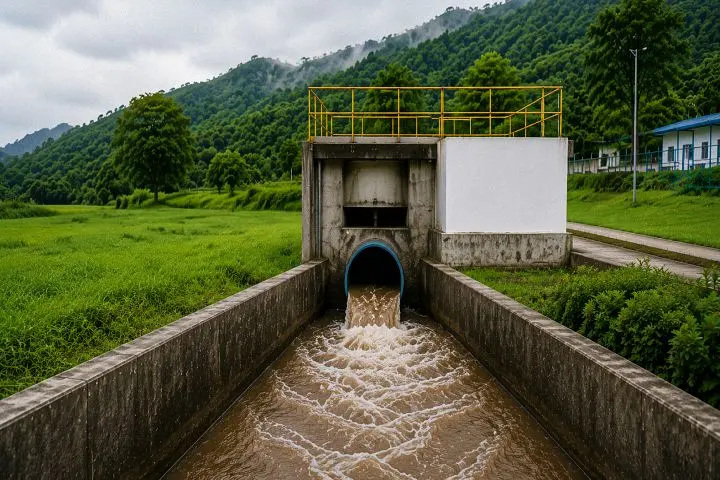 Entrada de aguas residuales a la planta de tratamiento de Mocoa