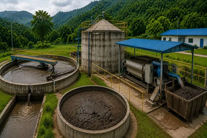 Proceso de desinfección del agua tratada